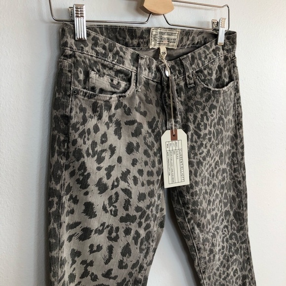 Current/Elliot the stiletto jeans in Grey leopard animal print NWT - Picture 5 of 9